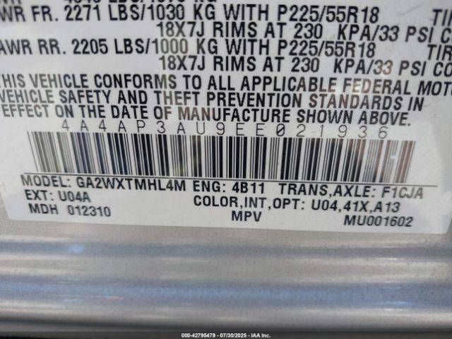 2014 MITSUBISHI OUTLANDER SPORT 4A4AP3AU9EE021936 Photo 8