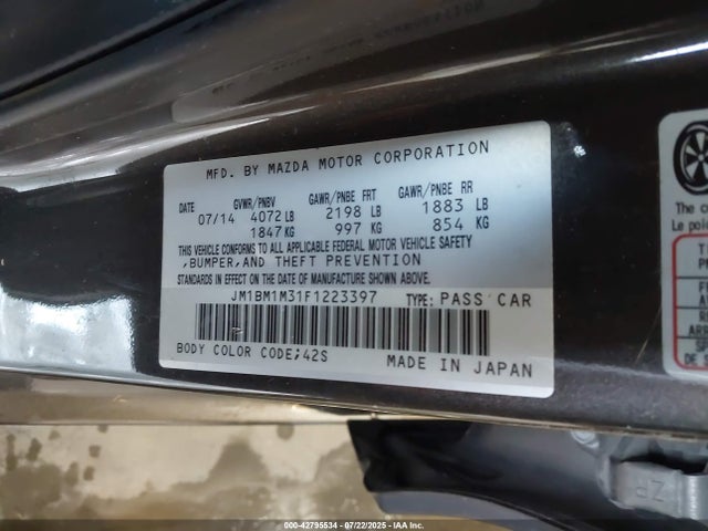JM1BM1M31F1223397 Mazda py