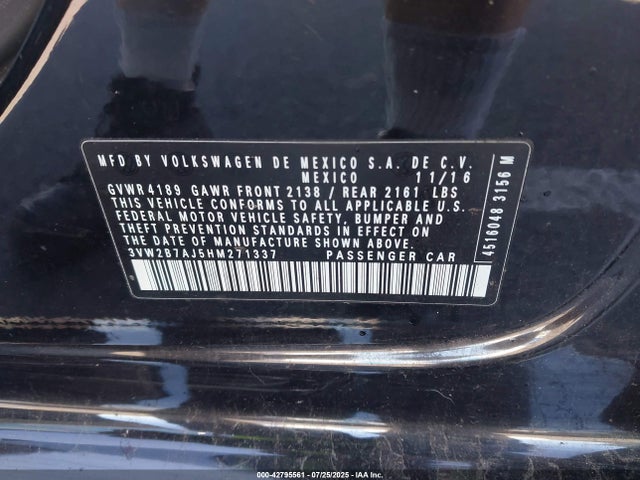 Volkswagen 1.4 tsi 2017 3VW2B7AJ5HM271337 Image 9