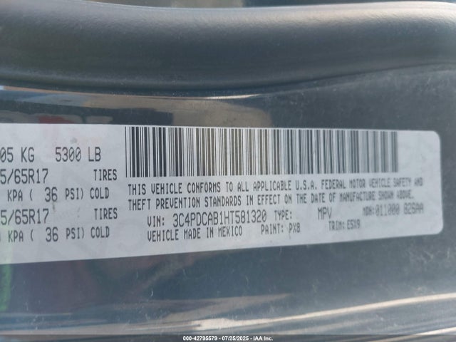 Dodge 2017 2017 3C4PDCAB1HT581320 Image 9