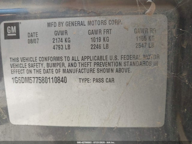 2008 CADILLAC CTS 1G6DM577580110840 Photo 8