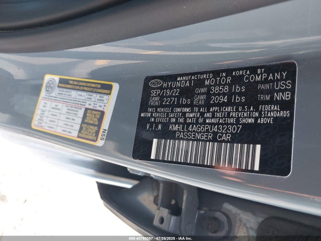 KMHLL4AG6PU432307 Hyundai mpi nu pe