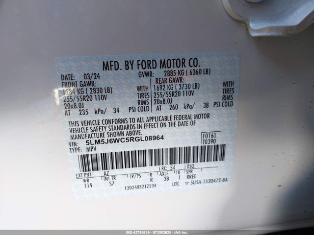 5LM5J6WC5RGL08964 Lincoln gtdi
