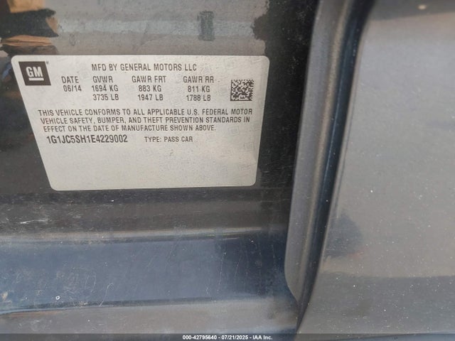 1G1JC5SH1E4229002 Chevrolet luw