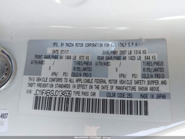 2018 FIAT 124 SPIDER JC1NFAEK9J0134539 Photo 8