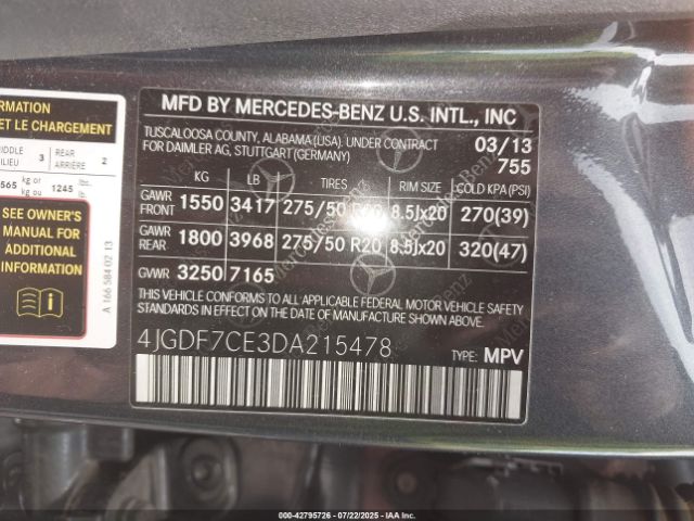 2013 MERCEDES-BENZ GL 450 4JGDF7CE3DA215478 Photo 8