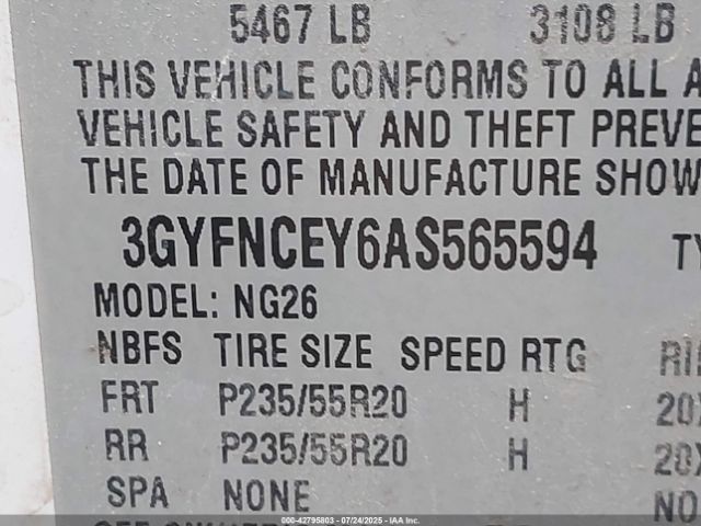2010 CADILLAC SRX 3GYFNCEY6AS565594 Photo 8