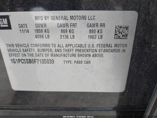 1G1PC5SB6F7135039 Chevrolet LUV