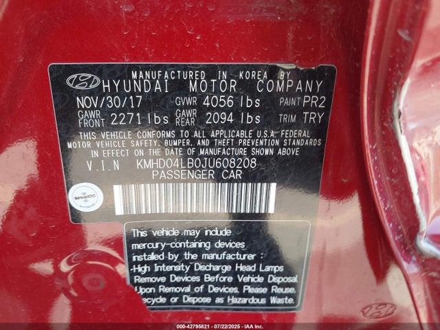 KMHD04LB0JU608208 Hyundai g 1.6 dohc t-gdi