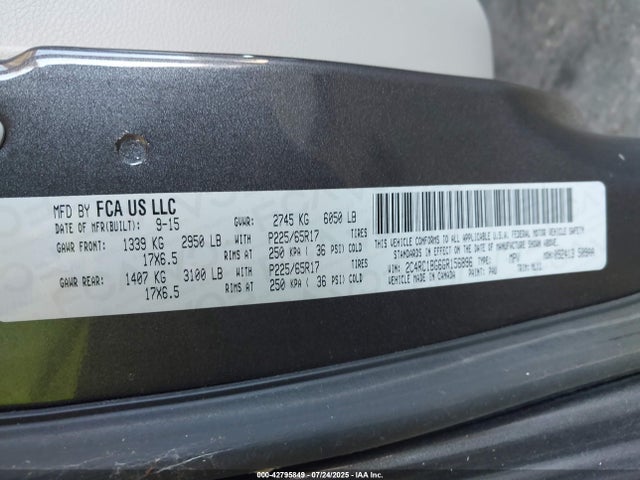 2C4RC1BG6GR156896 Chrysler Town and Country