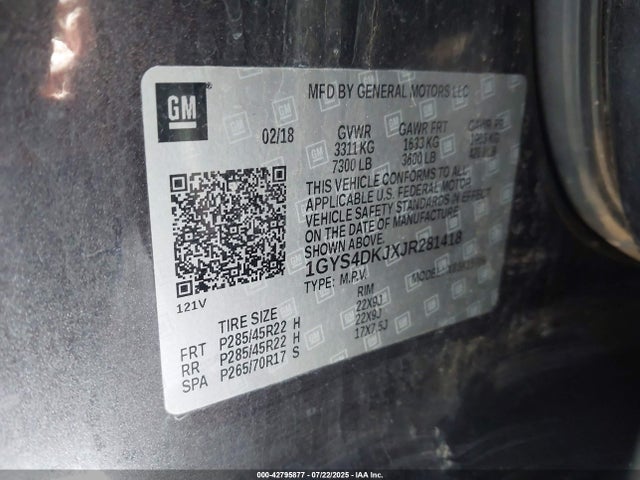 2018 CADILLAC ESCALADE 1GYS4DKJXJR281418 Photo 8