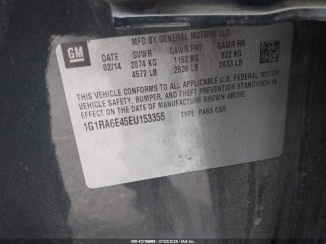 2014 CHEVROLET VOLT 1G1RA6E45EU153355 Photo 8