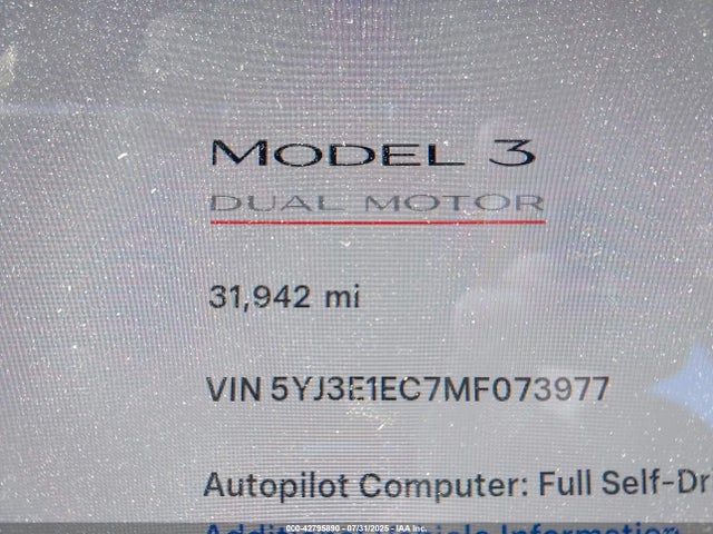 2021 TESLA MODEL 3 5YJ3E1EC7MF073977 Photo 6