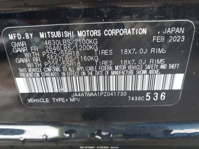 2023 MITSUBISHI ECLIPSE CROSS JA4ATWAA1PZ041730 Photo 8