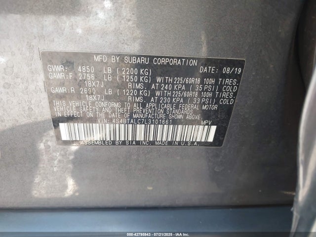 4S4BTALC7L3101661 Subaru u5
