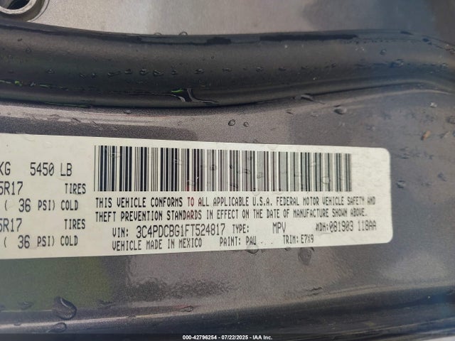 Dodge 2015 2015 3C4PDCBG1FT524817 Image 9