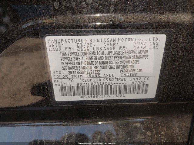 Nissan Sentra 2020 3N1AB8BV1LY213221 Image 9