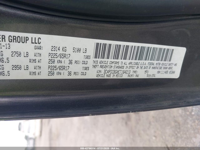 Dodge Journey 2014 3C4PDCBG0ET164213 Image 9