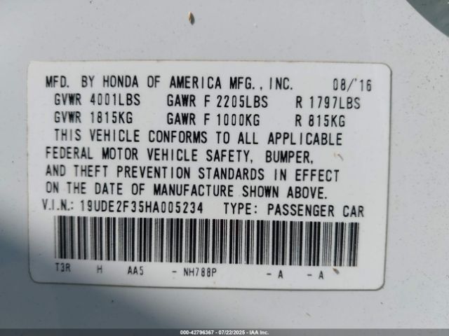 2017 ACURA ILX 19UDE2F35HA005234 Photo 8