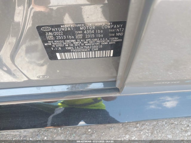 KMHL14JA7NA238918 Hyundai gdi theta iii