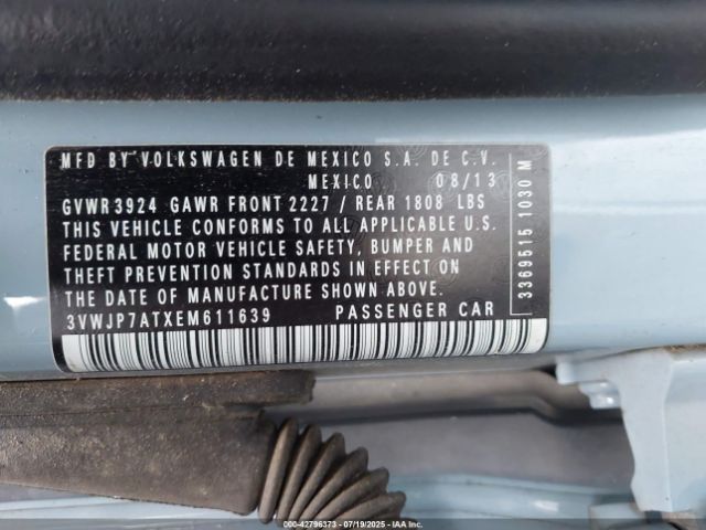 2014 VOLKSWAGEN BEETLE 3VWJP7ATXEM611639 Photo 8