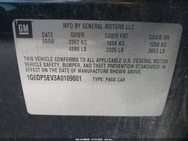 2010 CADILLAC CTS 1G6DP5EV3A0109801 Photo 8