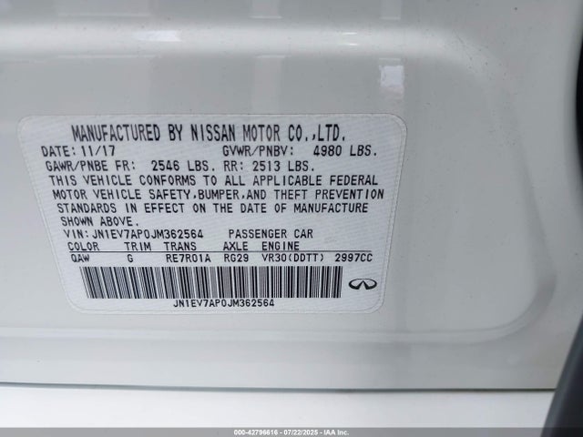 JN1EV7AP0JM362564 Infiniti Q50