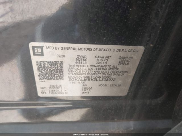 2020 GMC TERRAIN 3GKALMEV2LL338972 Photo 8
