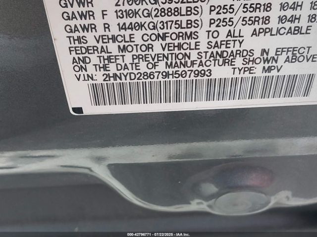 2009 ACURA MDX 2HNYD28679H507993 Photo 8