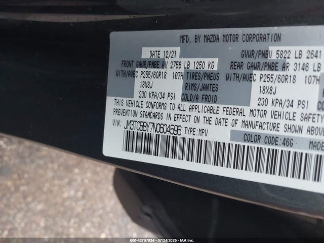 Mazda py 2022 JM3TCBBY7N0604596 Image 9