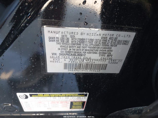 Nissan 2025 2025 3N8AP6CA4SL355612 Image 9