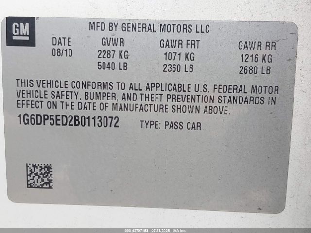 2011 CADILLAC CTS 1G6DP5ED2B0113072 Photo 8