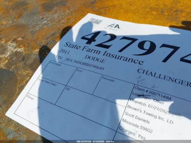 2011 DODGE CHALLENGER 2B3CJ4DG8BH590649 Photo 8