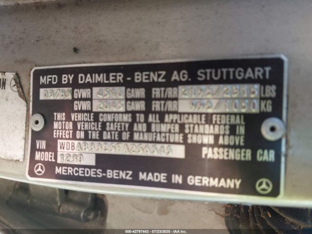 1985 MERCEDES-BENZ 300 WDBAB33C5FA256545 Photo 8