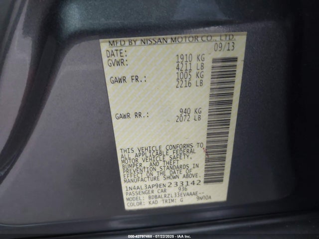 1N4AL3AP9EN233142 Nissan 2014
