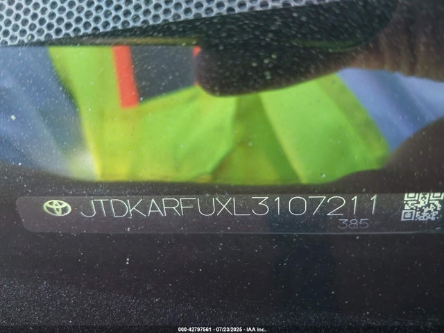 JTDKARFUXL3107211 Toyota 2zr-fxe,1nm+1mm