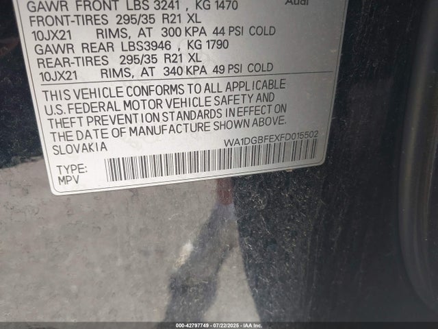 2015 AUDI Q7 WA1DGBFEXFD015502 Photo 8