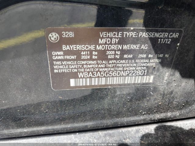 2013 BMW 328I WBA3A5G56DNP22801 Photo 8