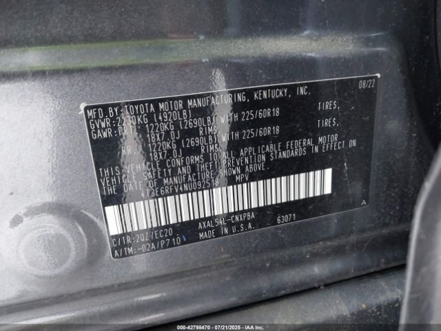 2022 TOYOTA RAV4 HYBRID 4T3E6RFV4NU092518 Photo 8