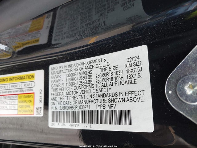 5J6RS6H56RL030971 Honda lfc3