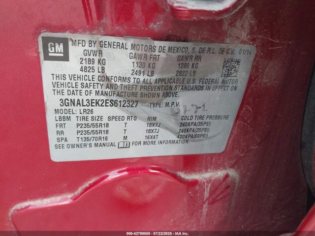 3GNAL3EK2ES612327 Chevrolet lea