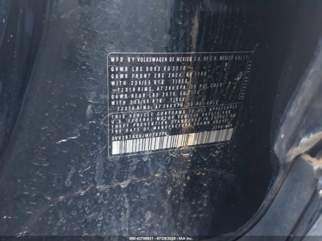 2018 VOLKSWAGEN TIGUAN 3VV2B7AX6JM028375 Photo 8