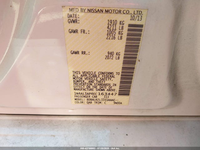 Nissan 2014 2014 1N4AL3AP4EC163447 Image 9