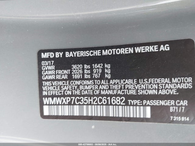 WMWXP7C35H2C61682 Mini Hardtop