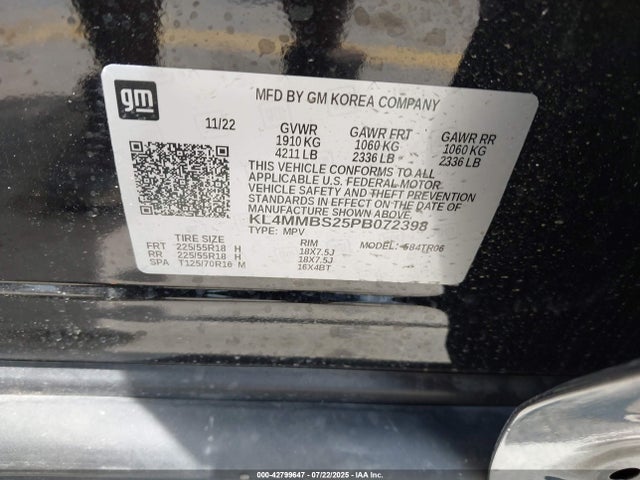 42799647 :رقم المزاد ، KL4MMBS25PB072398 vin ، 2023 Buick Encore Gx Preferred Fwd مزاد بيع