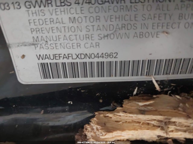 2013 AUDI A4 WAUEFAFLXDN044962 Photo 8