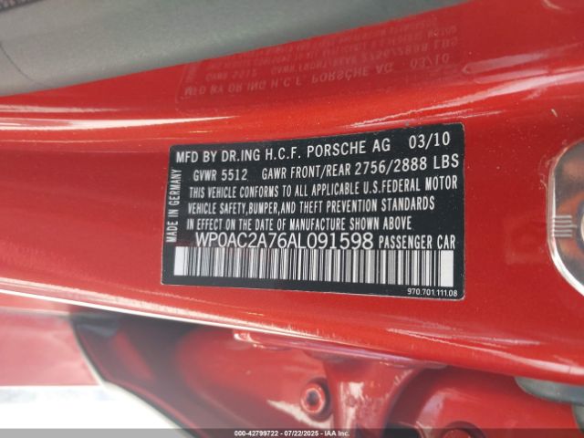 2010 PORSCHE PANAMERA WP0AC2A76AL091598 Photo 8