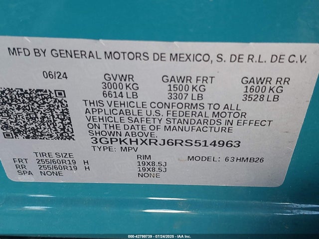 3GPKHXRJ6RS514963 Honda x0c+ec5