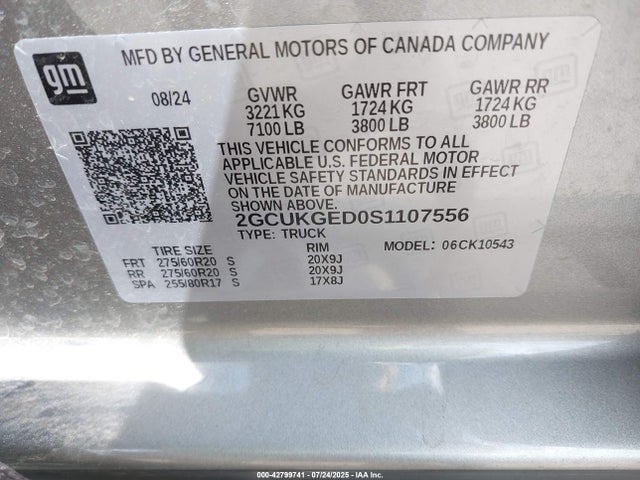 2GCUKGED0S1107556 Chevrolet l84