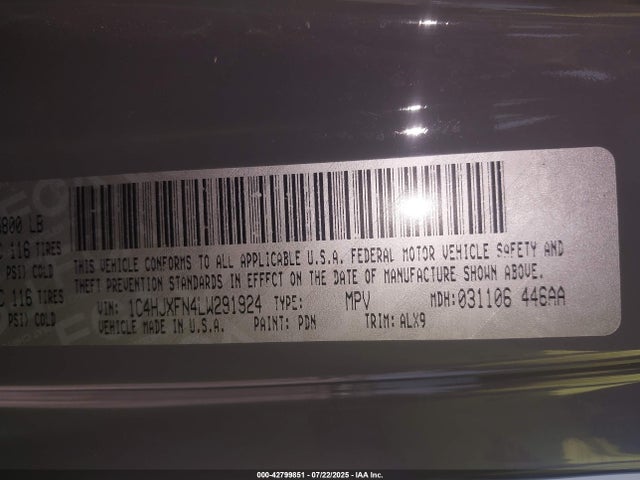 1C4HJXFN4LW291924 Jeep Wrangler